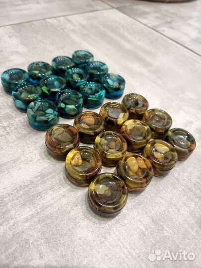 Фишки для нард, шашки ручной работы