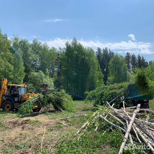 Расчистка участка.Выравнивание.Спил.Вывоз