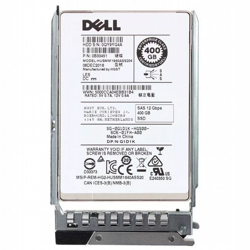 [G1D1K] Жесткий Диск Dell 400gb Sas 2,5" Ssd G1d1k