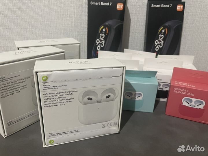 Наушники AirPods чехол браслет набор