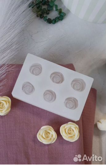 Силиконовый молд форма мини розы для шоколада