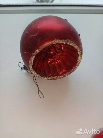 Елочные стеклянные игрушки СССР Винтаж 1960г