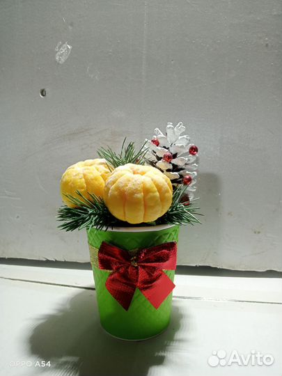 Новогодняя композиция из мыла