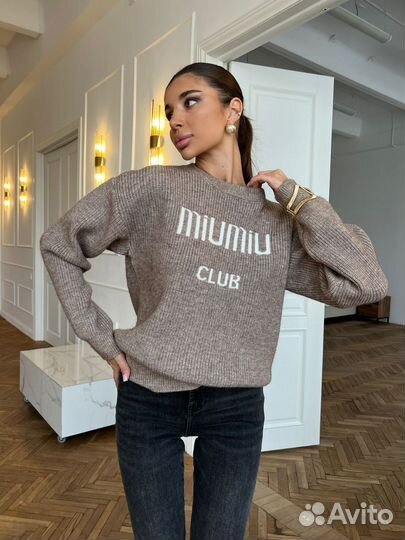 Свитер женский оверсайз miu miu