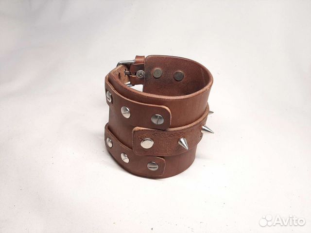 Напульсник браслет кожаный
