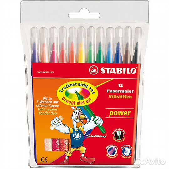 Stabilo power Набор фломастеров, 12 цв