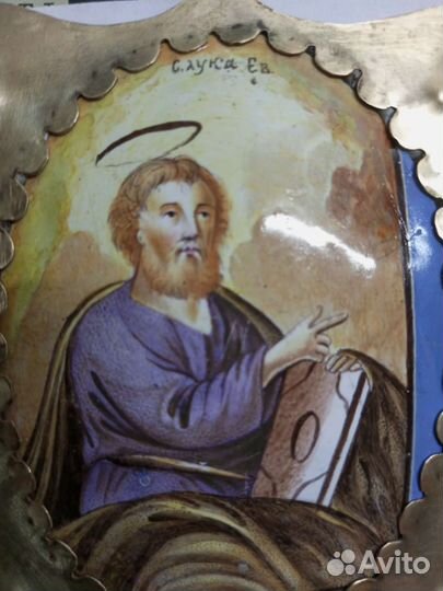 Старинная икона финифть