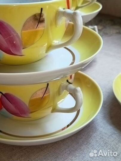 Чайный сервиз СССР Дулево Листья