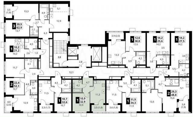 1-к. квартира, 32,9 м², 2/18 эт.