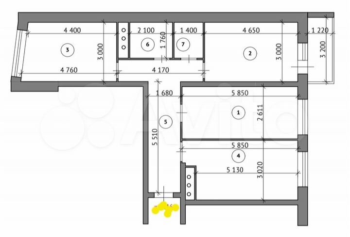 3-к. квартира, 84 м², 5/18 эт.