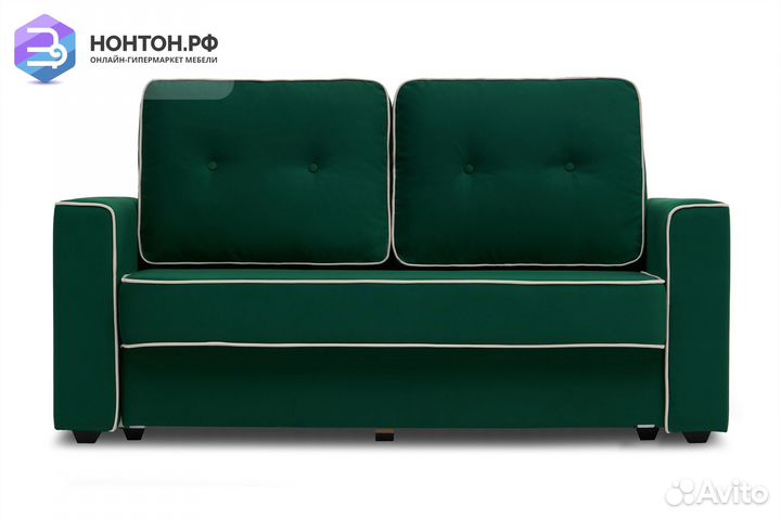 Диван еврокнижка Берген изумрудный