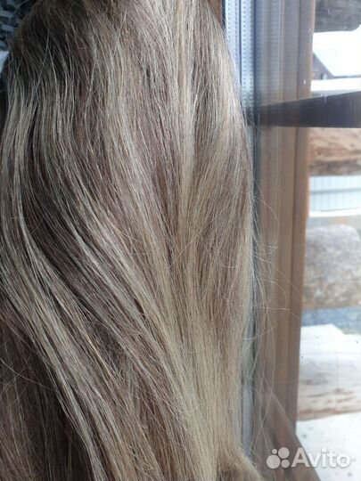 Волосы на заколках 55 см, натуральные