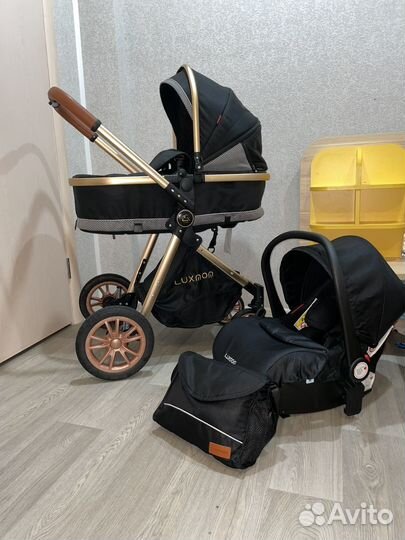 Коляска Luxmom 3 в 1 отличное состояние