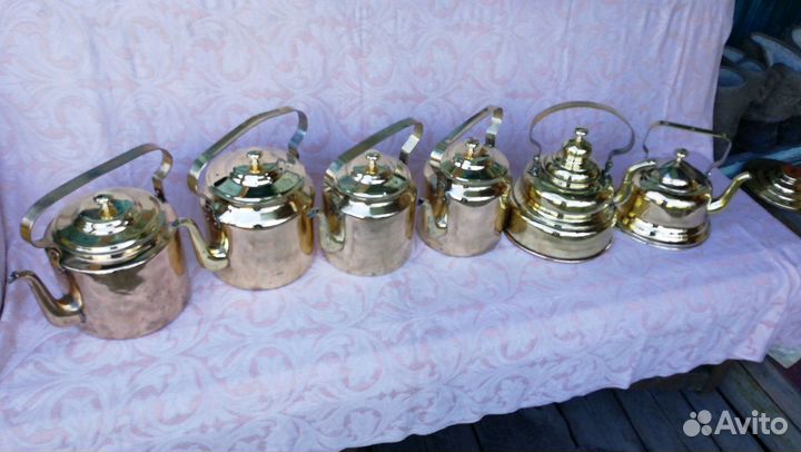 Чайник Тула СССР. Медь. Латунь