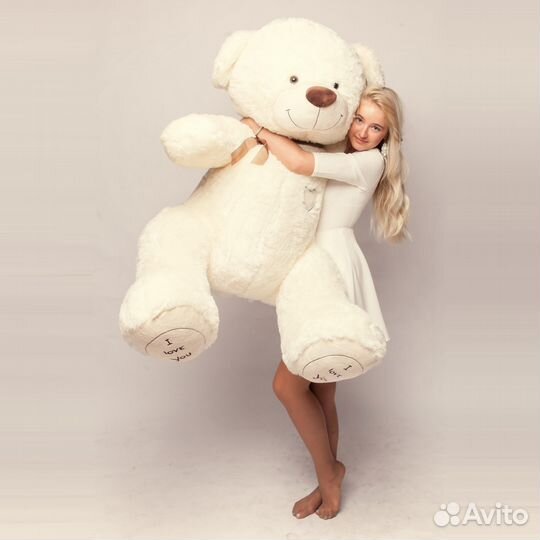 Плюшевый мишка Томас 180 см (молочный)