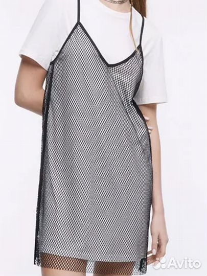 Платье сетка со стразами