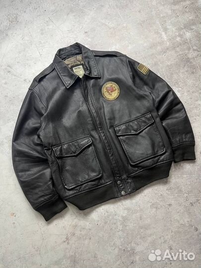 Винтажная кожаная куртка A-2 Пилот Авиатор Америка
