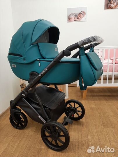 Коляска 2 в 1 Rico Montana, эко-кожа