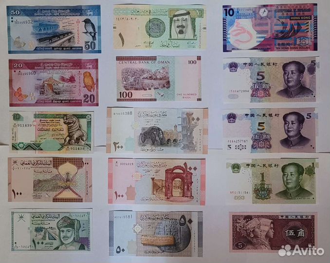 Банкноты стран Азии