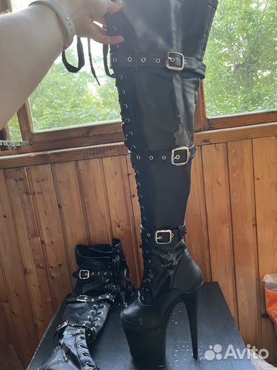 Стрипы ботфотры 37 размер тройки pleaser