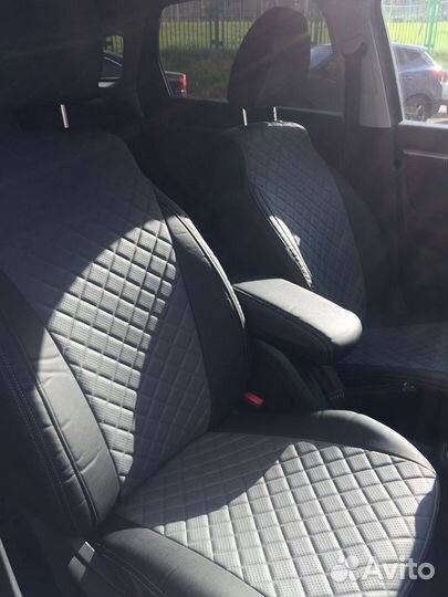 Чехлы для LADA Vesta SW Cross Ромб чёрный+серый