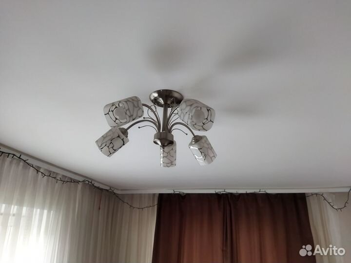 Люстра Олимпия 5*Е14*60Вт металл/стекло, цвет хром