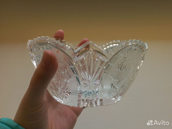 Хрустальная ваза салатник конфетница СССР