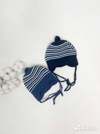 Новая шапка демисезонная для мальчика 3-6 мес