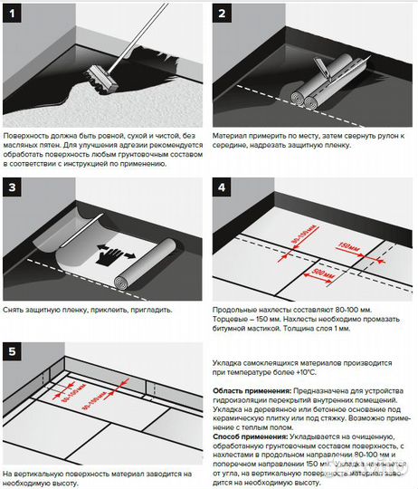Гидроизоляция пола Технониколь (7,5 м2/рул)