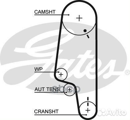 Комплект ремня грм VW caddy II 1.4 95-04 / golf