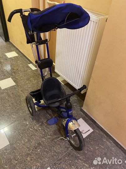 Детский велосипед с родительской ручкой бу