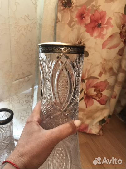 Хрусталь с мельхиором винтаж СССР