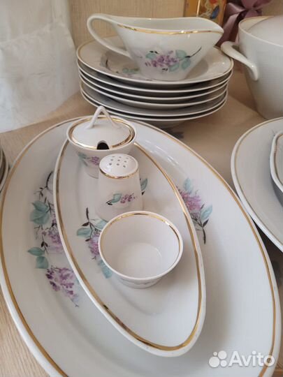 Столовый сервиз Сирень Дулево СССР 1960
