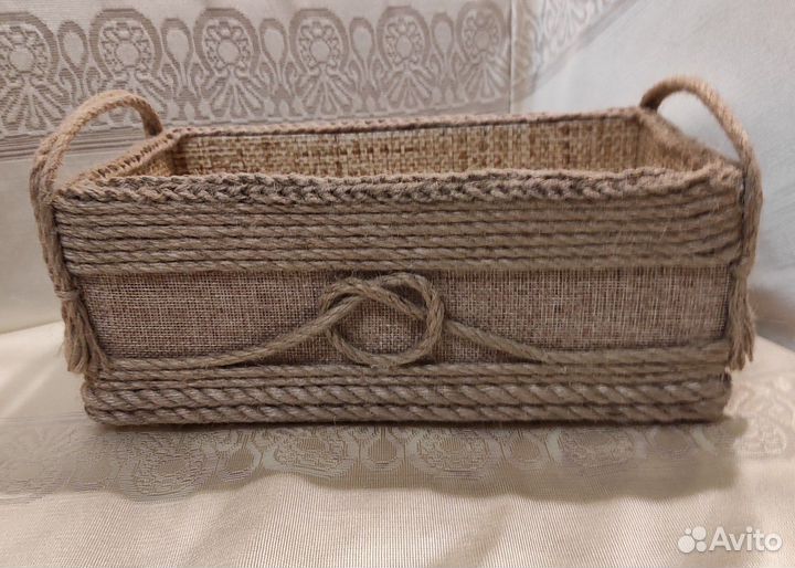 Интерьерные изделия из джута