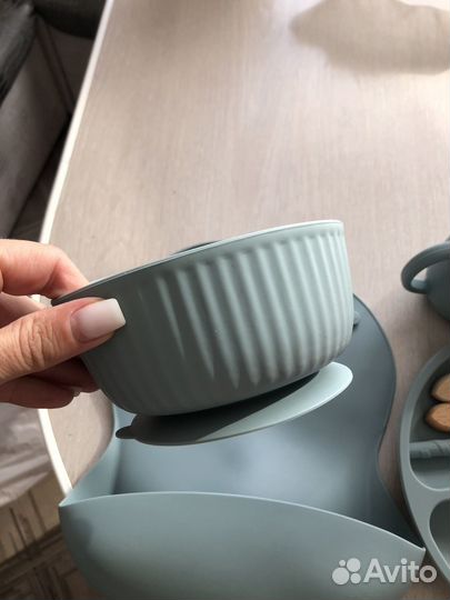 Набор детской силиконовой посуды