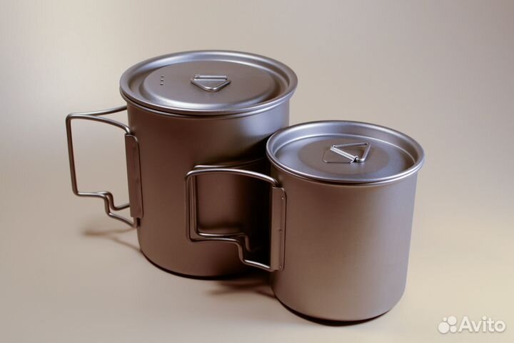 Титановая кружка, ложка, вилка, ловилка из титана