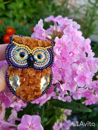 Брошь Совушка