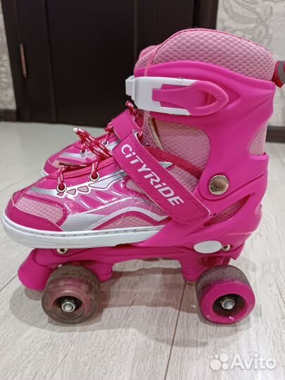 Роликовые коньки детские раздвижные с защитой