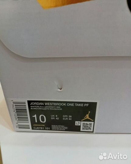 Баскетбольные кроссовки оригинал Jordan Westb 10us