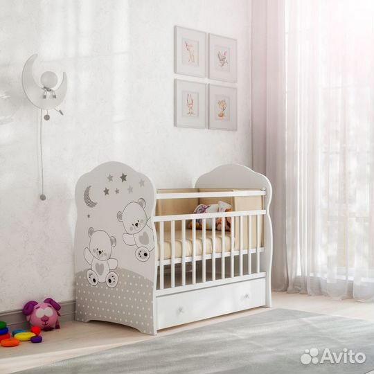 Кровать детская Funny Bears (маятник, ящик)