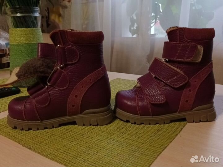 Ортопедические ботинки для девочки новые кожа 26