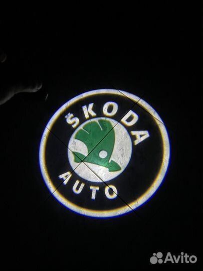 Подсветка для дверей автомобиля Skoda 2шт