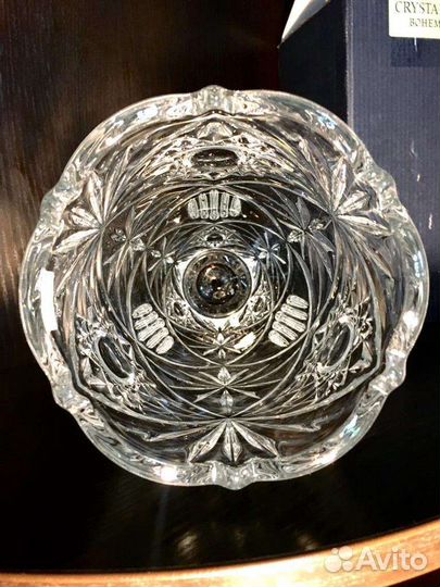 Ваза для цветов хрустальная Богемия. Новая