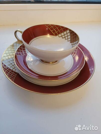 Чайная тройка ГДР Wallendorf