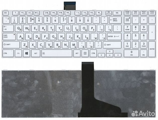 Клавиатура Toshiba Satellite L850, L875 белая