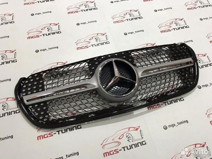 Решетка X-Class Diamond Silver Хром звезда