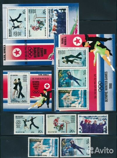 Марки чистые олимпиада Лейк-Плэсид 80 MNH