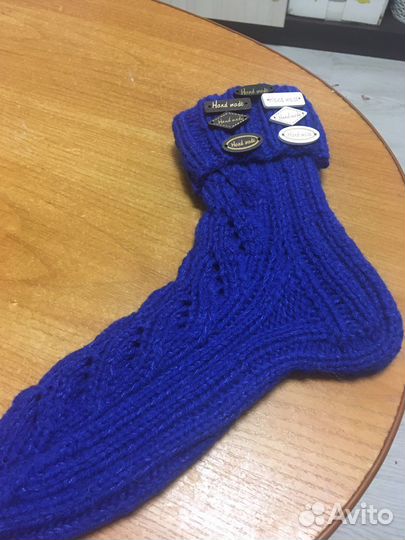 Шерстяные тёплые носочки ручной работы