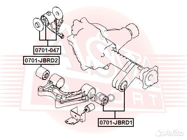 Сайлентблок 0701-jbrd1 asva