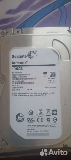 Жёсткий диск Seagate barracuda 1TB